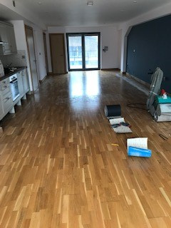 engineered wood sanding