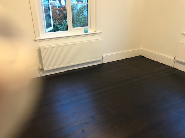 Hardwood sanding in bedroom, Holborn