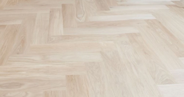 before and after Herringbone floor sanding and repair in a house, Ferndale