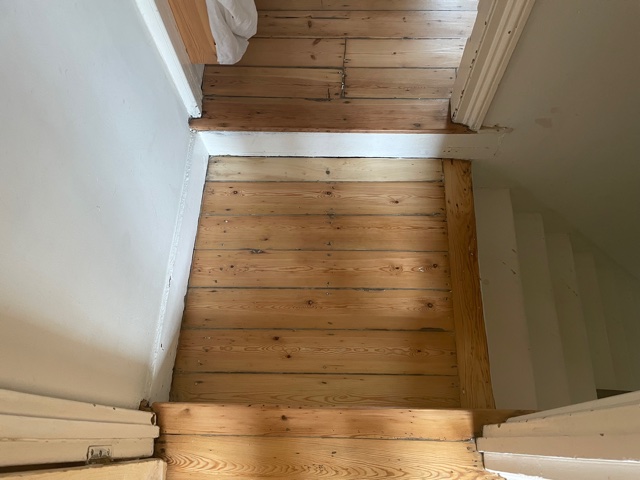 Hallway flooring restoration in a house, Barnet